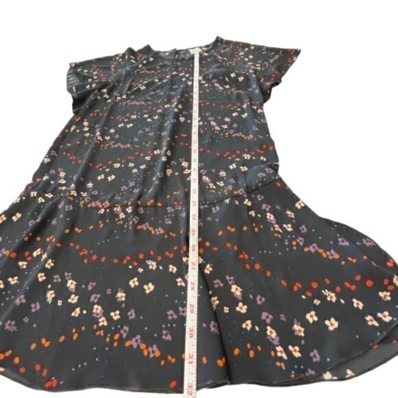 Cabi 3828 Muse Blue Floral Print Tunic Dress Women‎ Size XS Short Sleeve Boho - Picture 12 of 15